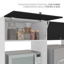 Ver imagem 6 de Torre Quente 1 Porta 2 Gavetas 2 Nichos para Forno Pérola Yescasa Preto/Branco