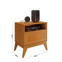 Ver imagem 2 de Mesa de Cabeceira Siena Tampo e Pés em Mdf com 1 Gaveta - Cedro