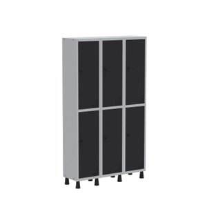 Armário Locker Guarda Volume Aço Light 6 Portas 103,5x179,5cm