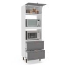 Ver imagem 3 de Torre Quente 1 Porta 2 Gavetas 2 Nichos para Forno Pérola Yescasa