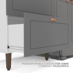 Torre Quente 1 Porta 2 Gavetas 2 Nichos para Forno Pérola Yescasa - 7