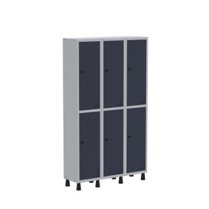 Armário Locker Guarda Volume Aço Light 6 portas 103,5x179,5cm