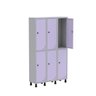 Armário Locker Guarda Volume Aço Light 6 Portas 103,5x179,5cm - 3