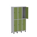 Ver imagem 3 de Armário Locker Guarda Volume Aço Light 6 Portas 103,5x179,5cm Cinza/Verde