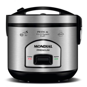 Panela Elétrica de Arroz Mondial Pe-43-6x Preto Inox 110v