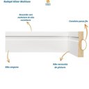 Ver imagem 3 de Kit com 5 Barras Rodapé MDF 502 15MMX5CMMETRO Linear 12m Branco/Frisado Moldufama