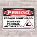 Ver imagem 1 de Placa Decorativa Sinalização Espaço Confinado-30X45Cm