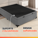 Ver imagem 7 de Cama Box Baú Casal King Espuma Softgel Power 193x203x63cm