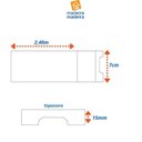 Ver imagem 4 de Kit com 3 Barras Rodapé MDF 701 15mmx7cmmetro Linear 7,2m 