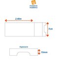 Ver imagem 4 de Rodapé MDF Liso 7CMX2,40m 701 Moldufama Kit 7,2m