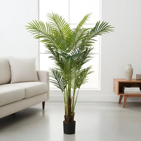 Palmeira Areca Artificial Planta para Decoração Sala 1.20m Verde