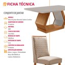 Ver imagem 7 de Mesa de Jantar Alvorada 180cm Tampo MDF Vidro Canto Copo com 6 Cadeiras Carolina