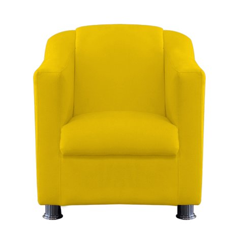 Poltrona Infantil Tilinha Suede Amarelo - Dominic Decor