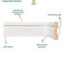 Ver imagem 3 de Kit com 5 Barras Rodapé MDF 15MMX7CM 702METRO Linear 12m Branco/Frisado Moldufama