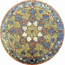 Ver imagem 1 de Mandala Indiana Piso Mosaico Noite Árabe 80cm