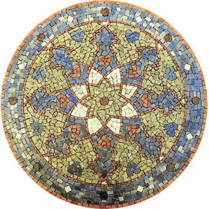 Mandala Indiana Piso Mosaico Noite Árabe 80cm