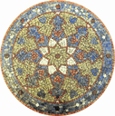 Ver imagem 1 de Mandala Indiana Piso Mosaico Noite Árabe 80cm