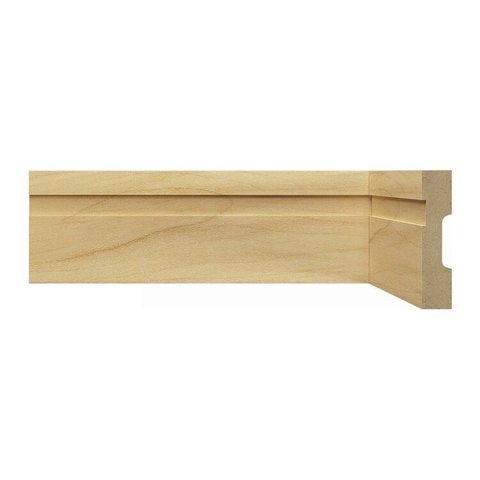 Kit com 10 Barras Rodapé MDF 15MMX7CM 702 Metro Linear 24m Marrom/Castanho Frisado Moldufama