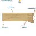 Ver imagem 3 de Kit com 10 Barras Rodapé MDF 15MMX7CM 702 Metro Linear 24m Marrom/Castanho Frisado Moldufama