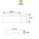 Ver imagem 4 de Rodapé MDF Frisado 7CMX2,40m 702 Moldufama Kit 48m