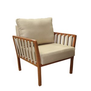 POLTRONA DECORATIVA LUXO CALIFÓRNIA DORA BELA Califónia Bege Linho 1006