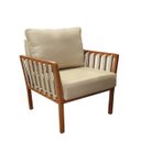 Ver imagem 1 de POLTRONA DECORATIVA LUXO CALIFÓRNIA DORA BELA Califónia Bege Linho 1006