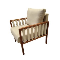 POLTRONA DECORATIVA LUXO CALIFÓRNIA DORA BELA Califónia Bege Linho 1006 - 2