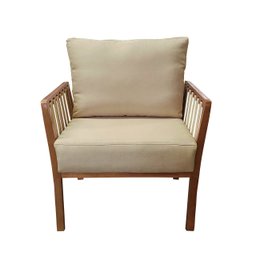 POLTRONA DECORATIVA LUXO CALIFÓRNIA DORA BELA Califónia Bege Linho 1006 - 3
