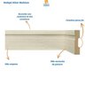 Kit com 5 Barras Rodapé Mdf 15mmx7cm 702 Moldufama Metro Linear 12m - 3