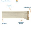 Ver imagem 3 de Kit com 10 Barras Rodapé MDF 15MMX7CM 702 Metro Linear 24m Marrom/Decapê Provence Frisado Moldufama