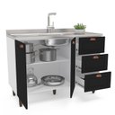 Ver imagem 3 de Balcão 2 Portas 3 Gavetas 120 Cm Pérola Yescasa