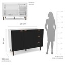 Ver imagem 5 de Balcão 2 Portas 3 Gavetas 120 Cm Pérola Yescasa