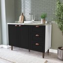 Ver imagem 2 de Balcão 2 Portas 3 Gavetas 120 Cm Pérola Yescasa