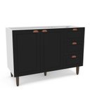 Ver imagem 4 de Balcão 2 Portas 3 Gavetas 120 Cm Pérola Yescasa