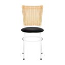 Ver imagem 2 de 4 Cadeiras para Mesa Branca Hawai Palha:preto