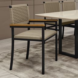 Cadeira para Sala de Jantar com Braço Madri - 2