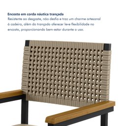 Cadeira para Sala de Jantar com Braço Madri - 6