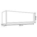 Ver imagem 4 de Armário Aéreo Geladeira Andréia 1 Porta 60cm Preto Ajl Móveis