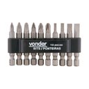 Ver imagem 1 de Jogo de Bits Ponteira com 10 Peças Encaixe Sextavado 1/4" - 35.38.100.000 Vonder