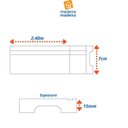 Ver imagem 4 de Rodapé MDF Frisado 7CMX2,40m 702 Moldufama Kit 7,2m