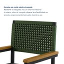 Ver imagem 6 de Cadeira de Jantar Estofada com Braços Madri Preto Verde/Preto