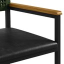 Ver imagem 5 de Cadeira de Jantar Estofada com Braços Madri Preto Verde/Preto