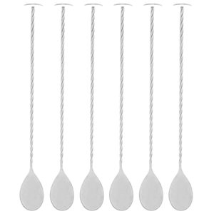 Kit 6 Colheres Bailarinas Inox 26cm Tress Lyor Prata Bartender Bebidas Coquetel Drinks