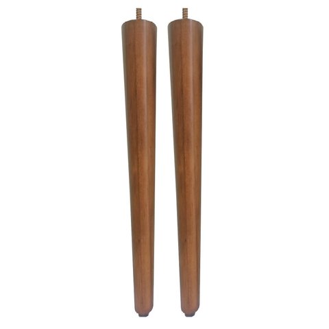 Kit de 2 Pé Palito 75cm Amendoa Marrom Claro com Parafuso 5/16