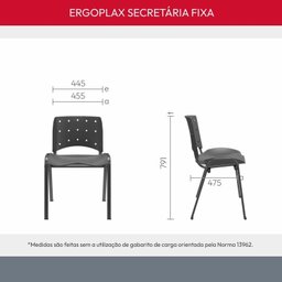 Cadeira para Escritório Fixa Ergoplax - 4