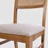 Cadeira de Madeira Dubai Slim Assento Estofado Torck Paris Encosto com Tela - 3