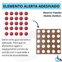 Ver imagem 2 de Elemento Tátil Alerta Pvc Adesivado Vermelho