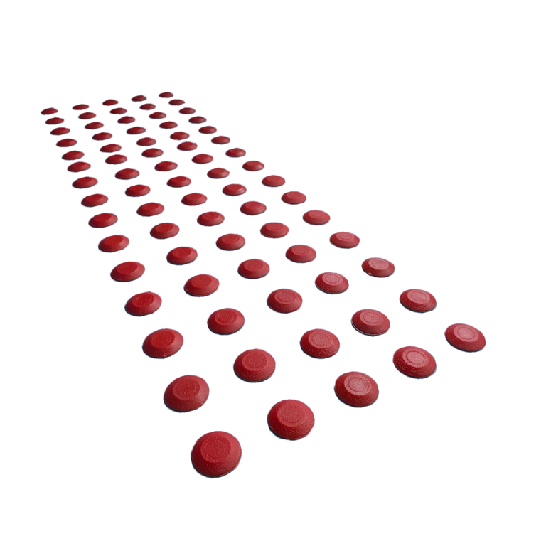 Elemento Tátil Alerta Pvc Adesivado Vermelho Elemento Tátil Alerta Pvc Adesivado Vermelho