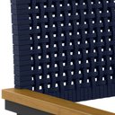 Ver imagem 4 de Cadeira de Jantar Estofada com Braços Madri Azul Preto/Azul