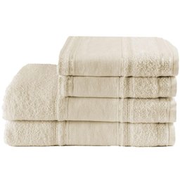 Jogo De Banho Toalhas Nancy 100% Algodão Para Bordar 4 Peças - Nude - 1